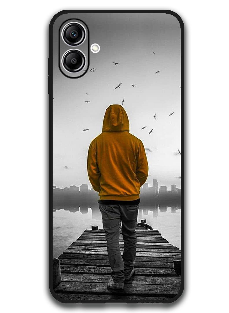 Theodor Case Compatible with Samsung Galaxy A07 6.7 Inch Protection Shockproof Bumper Cover Sad Boy Walking - Image 1